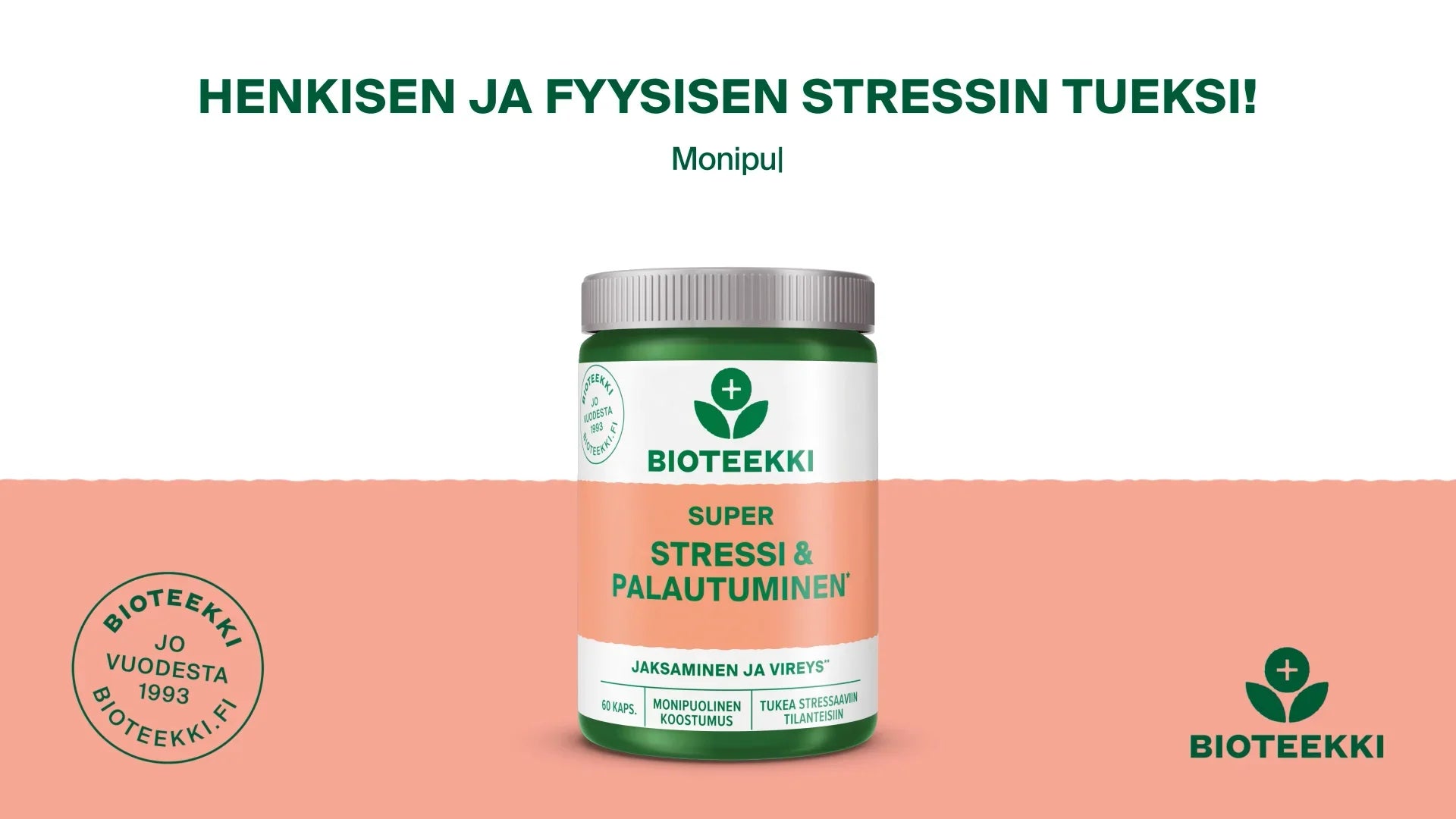 Bioteekki Super Stressi ja Palautuminen 60 kaps.