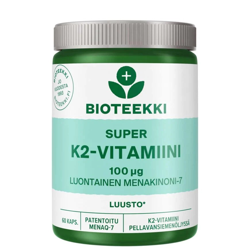 Super K2-vitamiini 100 µg 60 kaps - Bioteekki*