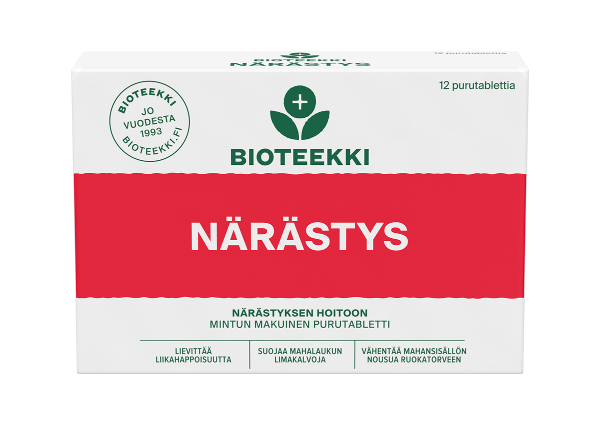 Närästys 12 purutablettia -Bioteekki*