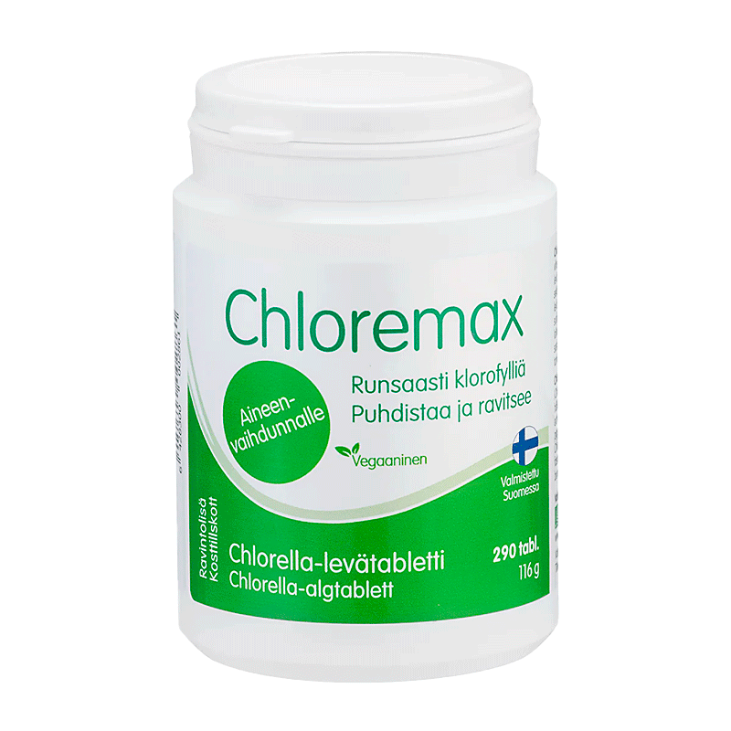 Chlorella-levä ravitsee, puhdistaa ja virkistää. Erityisesti maksa ja suolisto hyötyvät Chlorellasta sillä se tukee maksan toimintaa ja edistää haitallisten aineiden poistumista kehosta - Outletapteekki