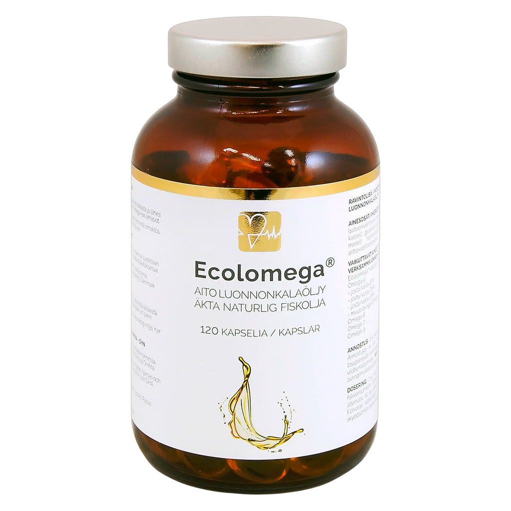 Ecolomega luonnollinen kalaöljy 120 kaps