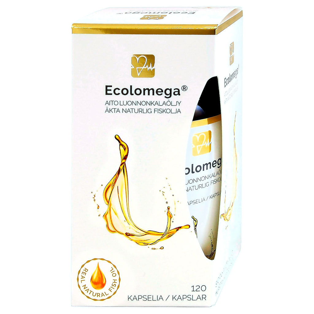 Ecolomega luonnollinen kalaöljy 120 kaps