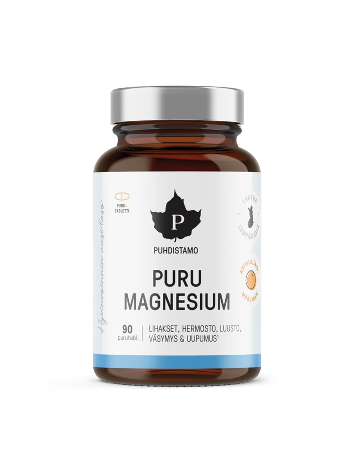 Puru magnesium 90 tabl. -Puhdistamo (pvm. 25.11.26)*