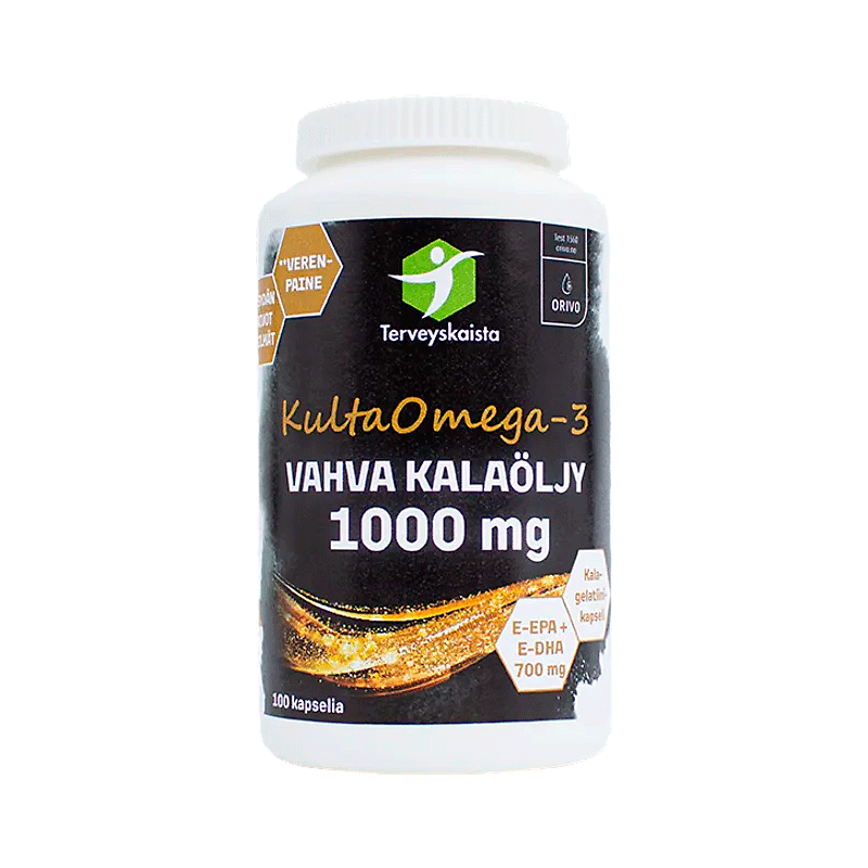 Omega-3 on korkealaatuinen, vahva kalaöljy sydämelle, aivoille, silmille ja verenpaineelle - Outletapteekki
