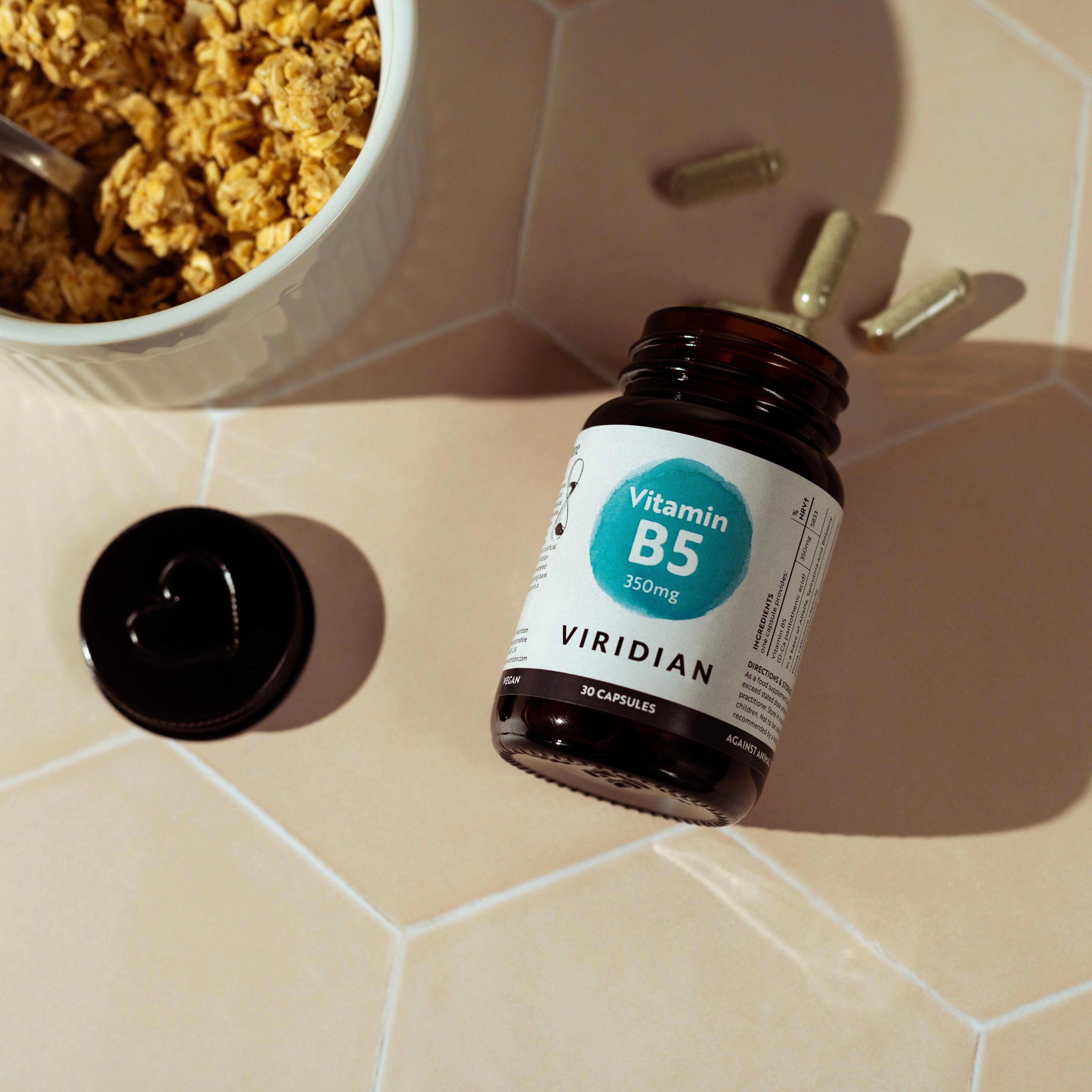 Viridian B5-vitamiini (pantoteenihappo) 350mg 90 kaps | pvm 13.07.26