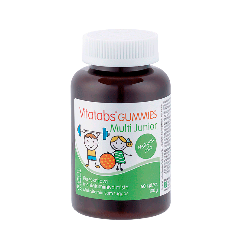 Vitatabs Gummies Multi Junior vitamiinien riittävän saannin varmistamiseksi - Outletapteekki