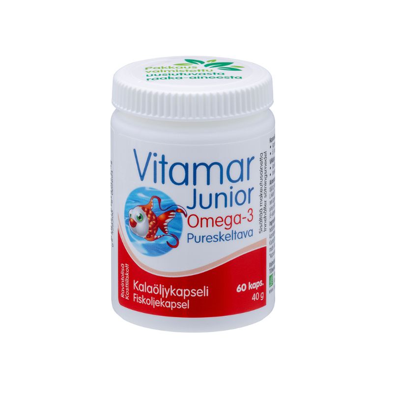 Vitamar Junior Omega-3 - Pureskelta 60 kaps