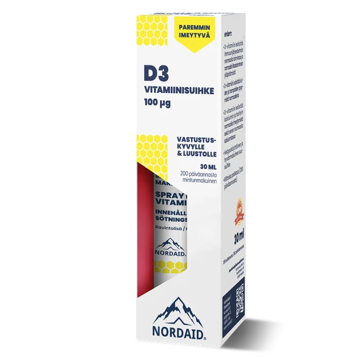 NORDAID D3 vitamiinisuihke 100 µg 30ml*