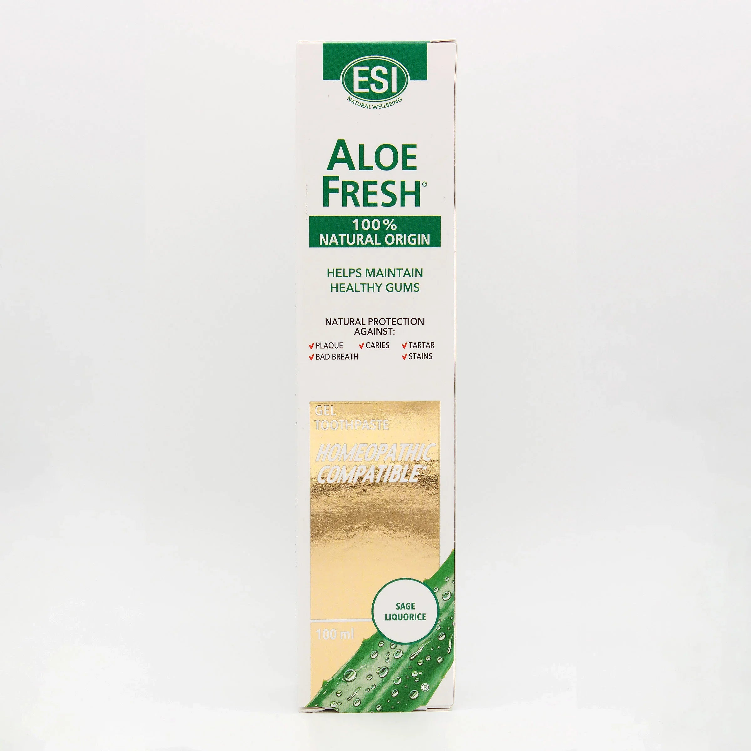 Esi Aloe Fresh Homeopathic compatible, 100ml -Natura Media*