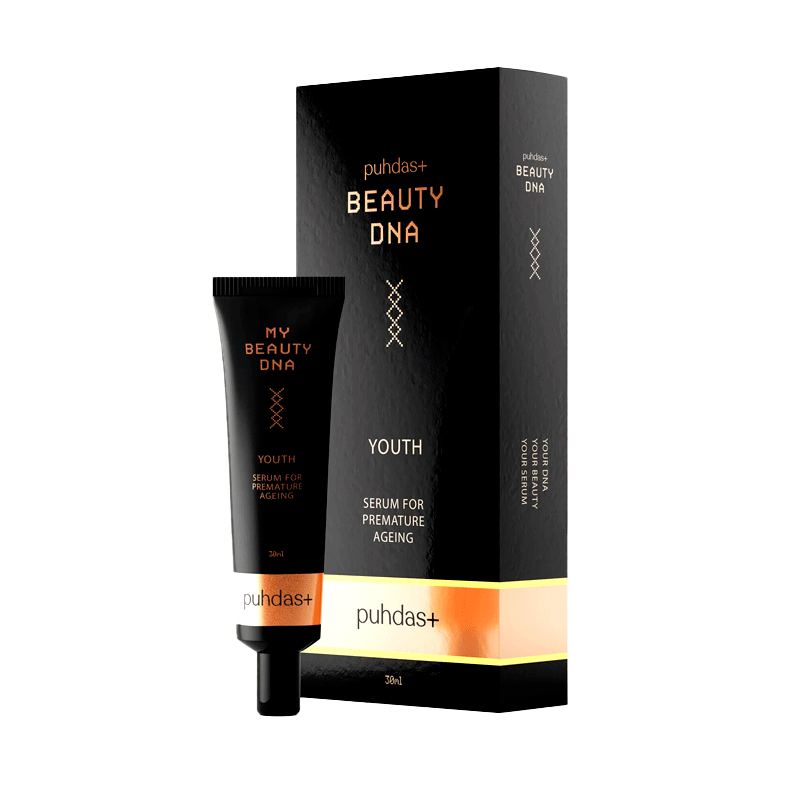 Puhdas+ Beauty DNA Serum 30 ml Youth Iholle, joka reagoi herkästi ulkoisiin ärsykkeisiin. Alppitähtiuute on voimakas luonnollinen antioksidantti - Outletapteekki