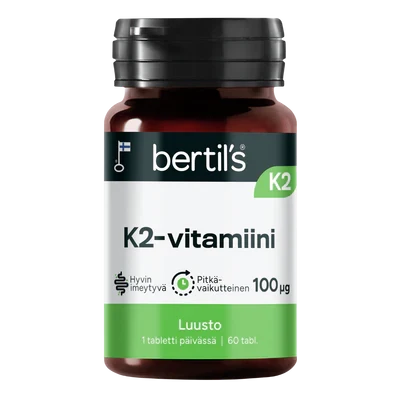 Bertil`s K2 -vitamiini 100µg 60tabl*