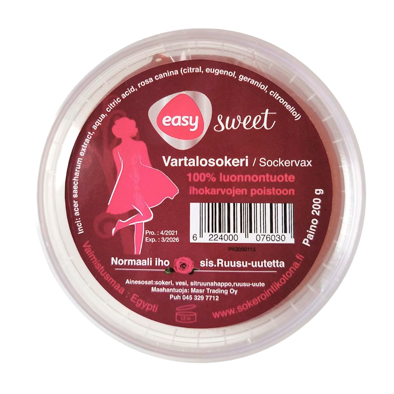 Easy Sweet vartalosokeri ruusu - normaali iho 200 g