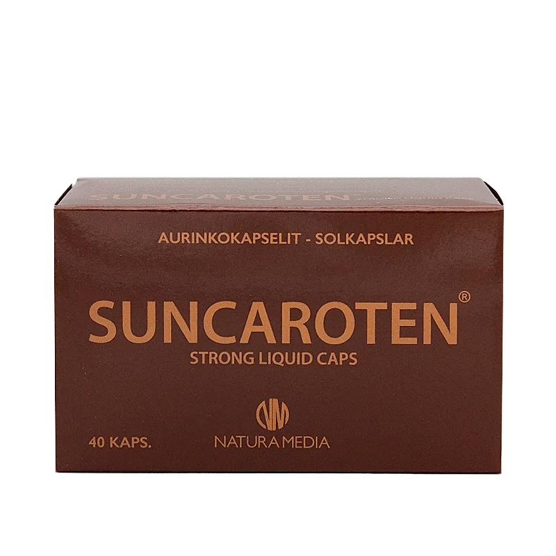 Korkean imeytyvyyden premiumlaatuinen aurinkokapseleiden eliittiä! 100 % luonnollinen! 
SUNCAROTEN-aurinkokapselit sisältävät tehokkaan yhdistelmän ihosi hyväksi - Ouletapteekki