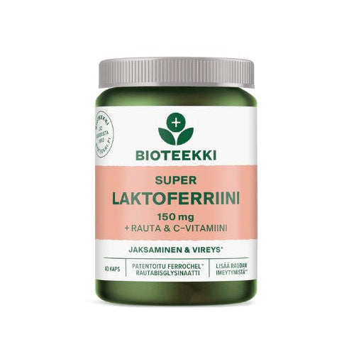 Bioteekki Super laktoferriini + Rauta & C 40 kaps