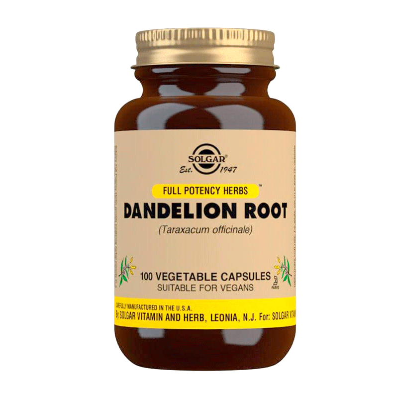 Solgar Dandelion Root - Voikukanjuuriuute 100 vegekaps.