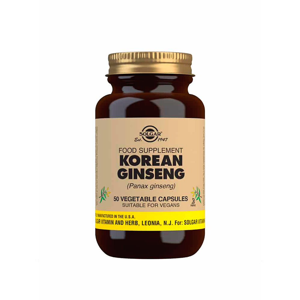 Solgar Korean Ginseng - Ginsengjuuriuute 50 kaps | 08.25 *
