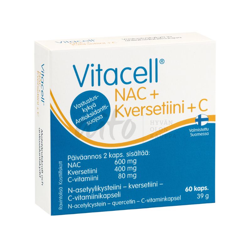 Vitacell® NAC + Kversetiini + C 60 kaps - Hankintatukku*