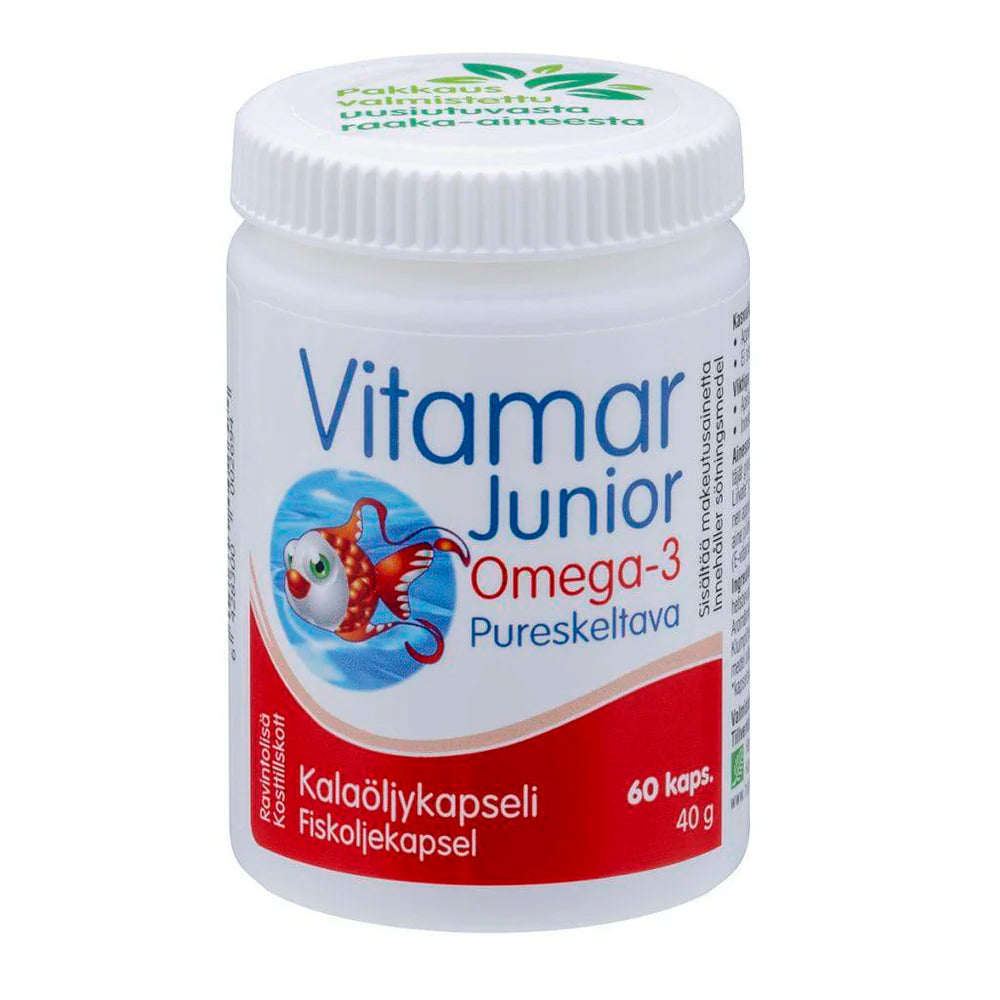 Vitamar Junior Omega-3 kalaöljy 60 kaps. | 01.12.2025 *