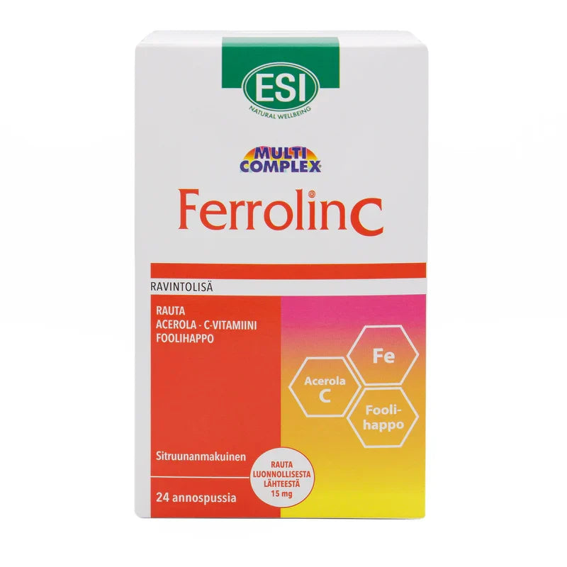 ESI Ferrolin C Rautapidolaatti+acerola 24pss*