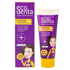 Ecodenta rasperry flavoured Lasten hammastahna 75ml