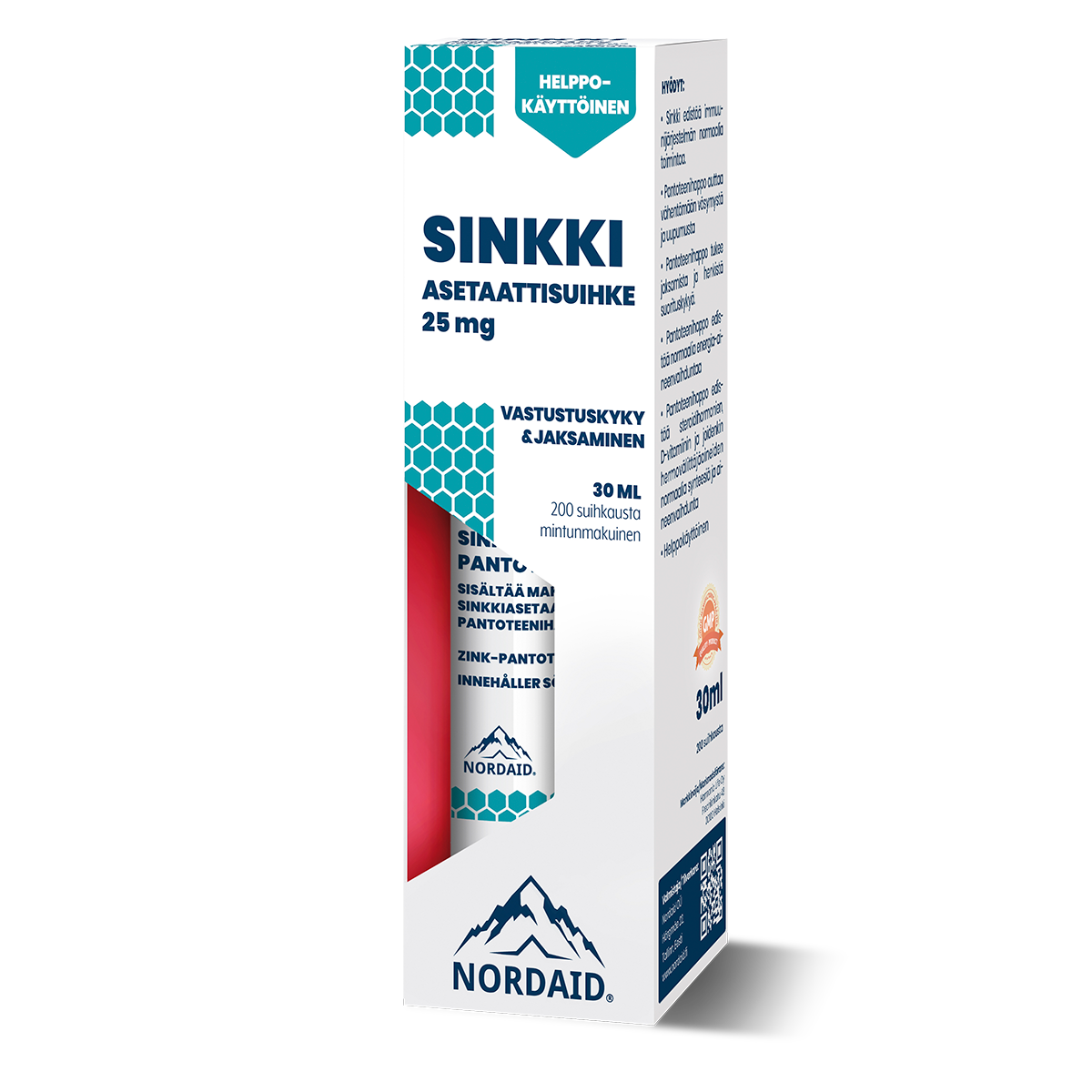 NORDAID Sinkkiasetaatti suihke 30 ml*