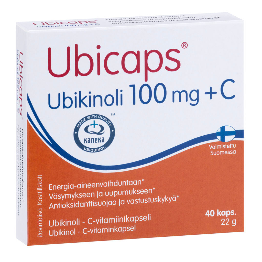 Ubicaps® Ubikinoli 100 mg + C – kapselit 40 kaps.*